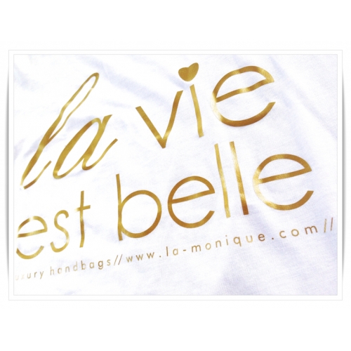 White T-shirt LA VIE